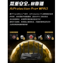 asus華碩TUFGAMINGAX5400穿墻王高速wifi6AX3000升級版雙頻無線千兆企業(yè)級wifi家用游戲加速端口路由器 基礎款